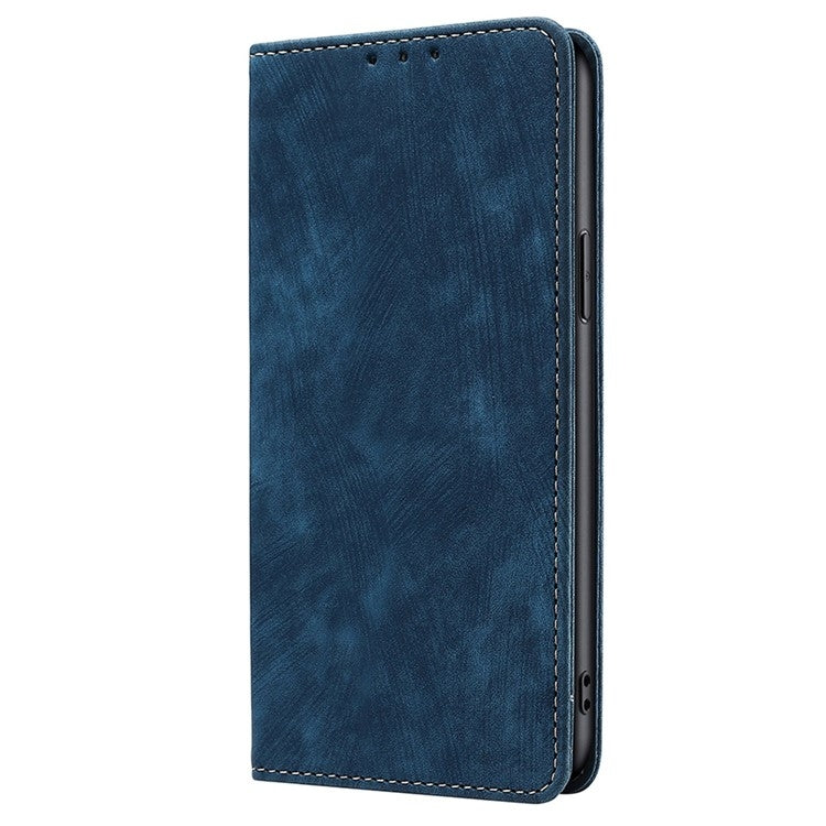 For Samsung Galaxy S25 Ultra 5G RFID Anti-theft Brush Magnetic Leather Phone Case(Blue) - Galaxy S25 Ultra 5G Cases by PMC TechLife | Online Shopping South Africa | PMC TechLife | Buy Now Pay Later Mobicred