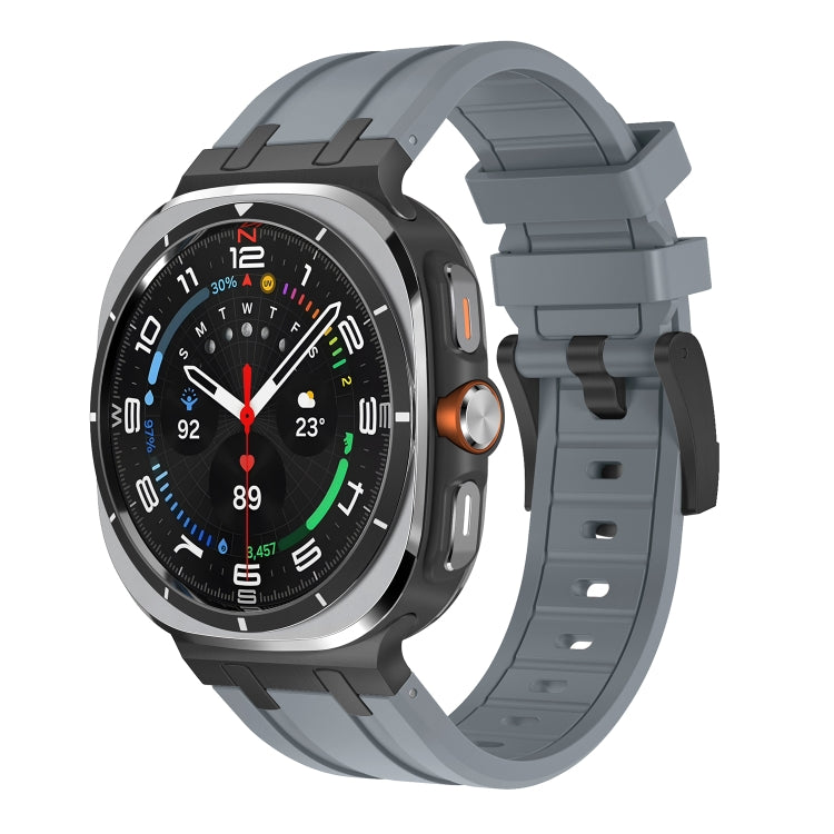 For Samsung Galaxy Watch Ultra 47mm AP Series Liquid Silicone Watch Band(Black Grey) - free shipping - PMc TechLife - Order now!