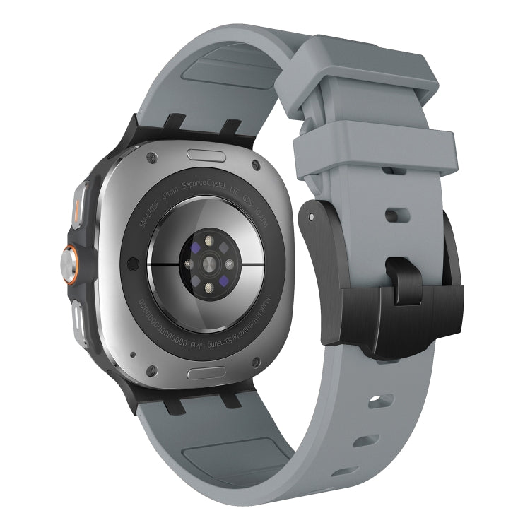 For Samsung Galaxy Watch Ultra 47mm AP Series Liquid Silicone Watch Band(Black Grey) - free shipping - PMc TechLife - Order now!