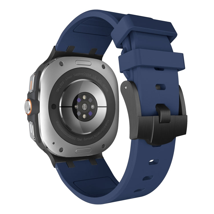 For Samsung Galaxy Watch Ultra 47mm AP Series Liquid Silicone Watch Band(Black Blue) - free shipping - PMc TechLife - Order now!