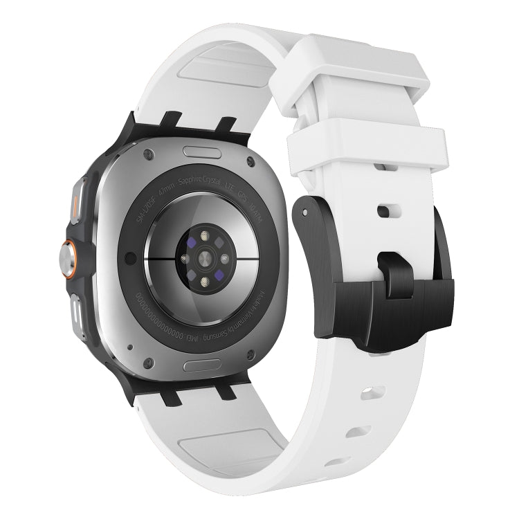 For Samsung Galaxy Watch Ultra 47mm / Ultra 2025 AP Series Liquid Silicone Watch Band(Black White) - free shipping - PMc TechLife - Order now!