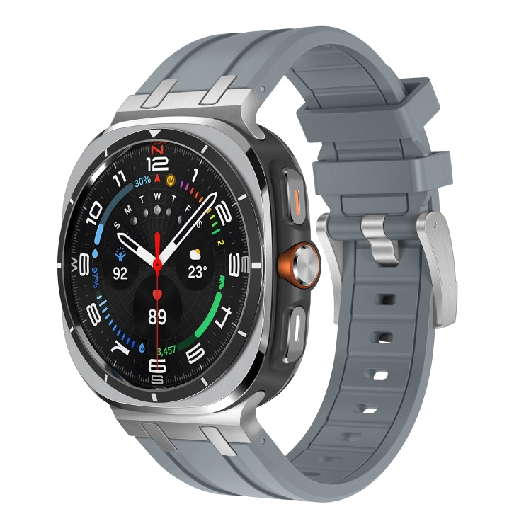 For Samsung Galaxy Watch Ultra 47mm AP Series Liquid Silicone Watch Band(Silver Grey) - free shipping - PMc TechLife - Order now!