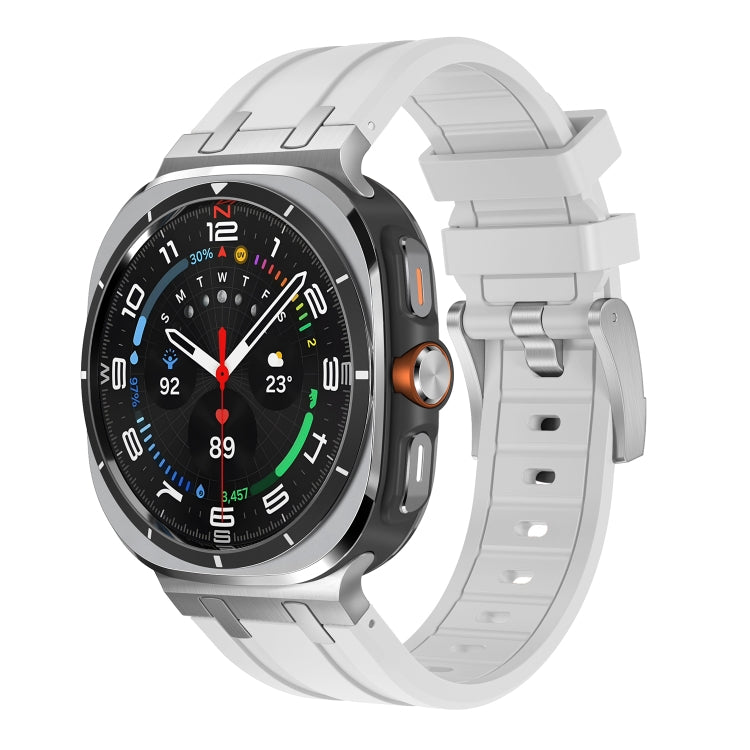 For Samsung Galaxy Watch Ultra 47mm AP Series Liquid Silicone Watch Band(Silver White) - free shipping - PMc TechLife - Order now!