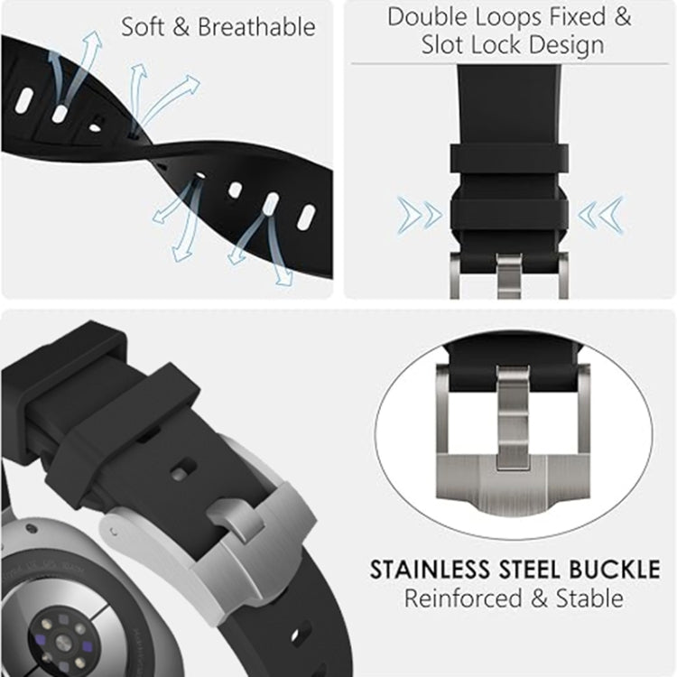 For Samsung Galaxy Watch Ultra 47mm AP Series Liquid Silicone Watch Band(Black Grey) - free shipping - PMc TechLife - Order now!