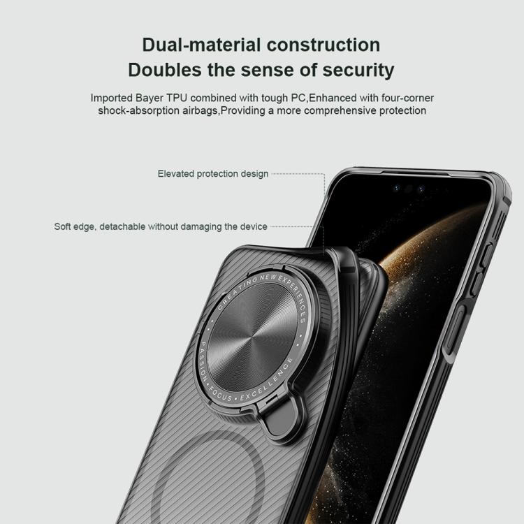 For Huawei Mate 70 Pro / 70 Pro+ NILLKIN CamShield Prop MagSafe Magnetic Translucent PC Phone Case(Black) - free shipping - PMC TechLife - Order now!