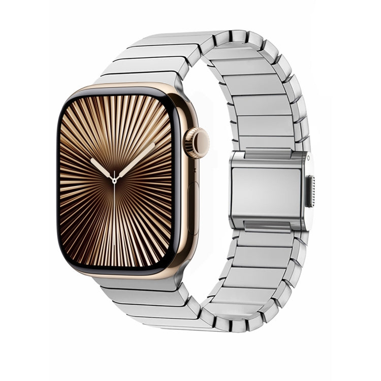 For Apple Watch 42mm / 41mm / 40mm / 38mm Bamboo Norman Buckle Stainless Steel Watch Band(Silver) - free shipping - PMC TechLife - Order now!