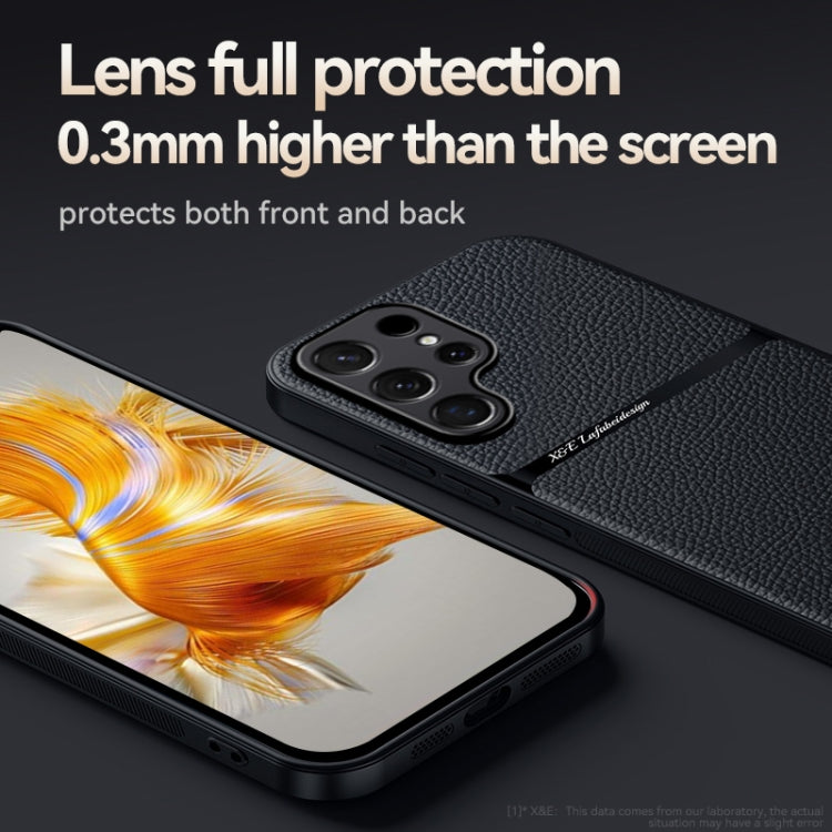 For Samsung Galaxy S25 Ultra 5G Litchi Leather Magnetic Full Coverage Shockproof Phone Case(Blue) - Galaxy S25 Ultra 5G Cases by PMC Jewellery | Online Shopping South Africa | PMC Jewellery | Buy Now Pay Later Mobicred