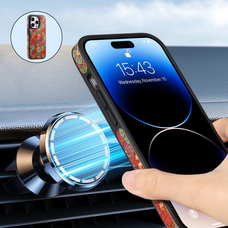 For iPhone 16 Denior D23 MagSafe Detachable Zipper Wallet Holder Phone Case(Red) - iPhone 16 Cases by Denior | Online Shopping South Africa | PMC Jewellery | Buy Now Pay Later Mobicred