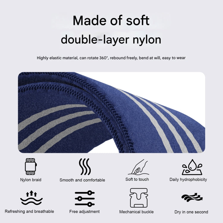 For Apple Watch 46mm / 49mm / 45mm / 44mm Parachute Buckle Braided Nylon Watch Band(Grey White) - free shipping - PMc TechLife - Order now!