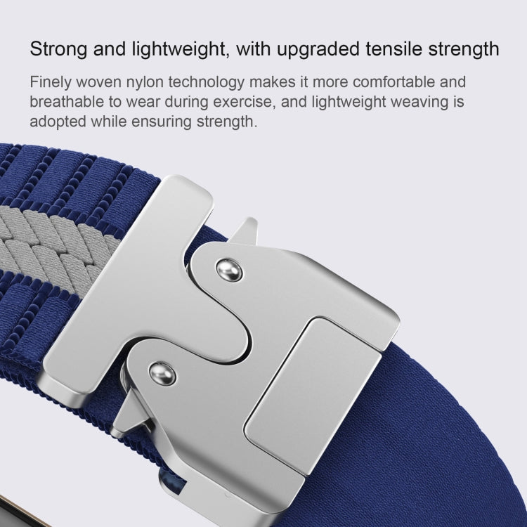 For Apple Watch 42mm / 41mm / 40mm / 38mm Parachute Buckle Braided Nylon Watch Band(Blue White) - free shipping - PMc TechLife - Order now!