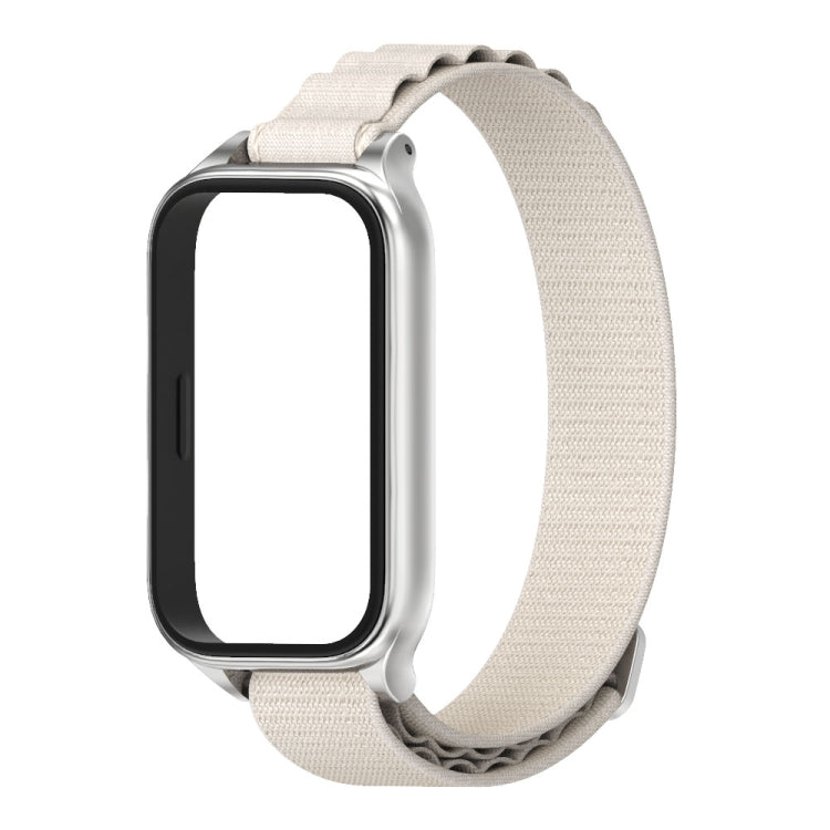 For Xiaomi Smart Band 9 Active / Redmi Band 3 Mijobs Metal Shell Nylon Watch Band(Grey Silver) - free shipping - PMc TechLife - Order now!
