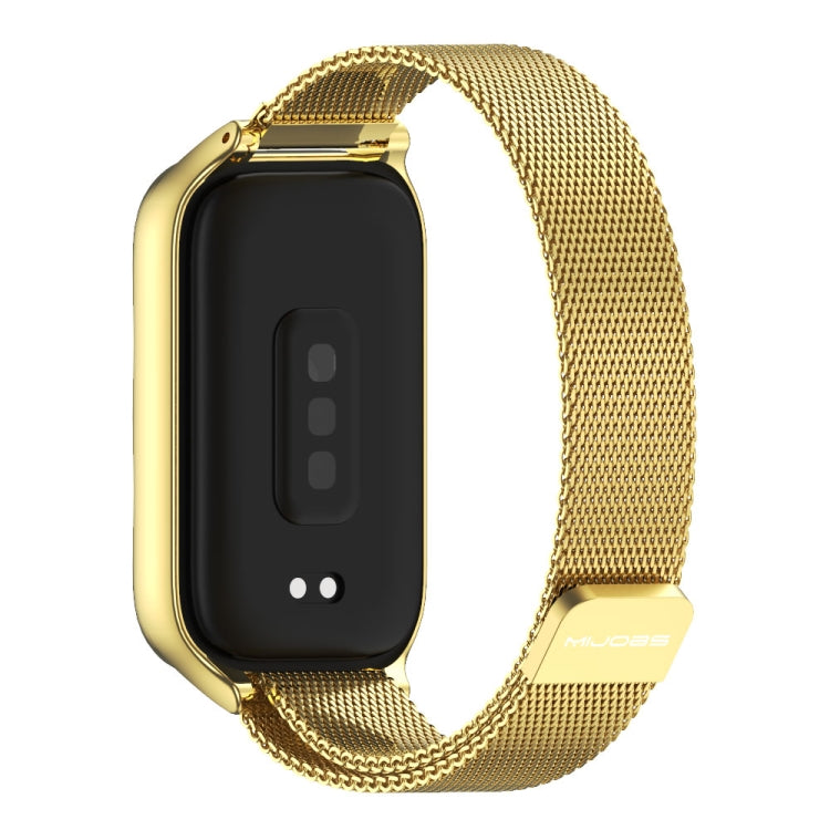 For Xiaomi Smart Band 9 Active / Redmi Band 3 Mijobs Metal Shell Milan Magnetic Watch Band(Gold) - free shipping - PMc TechLife - Order now!