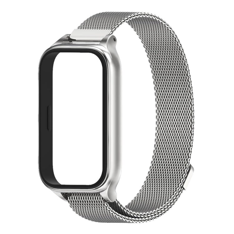 For Xiaomi Smart Band 9 Active / Redmi Band 3 Mijobs Metal Shell Milan Magnetic Watch Band(Silver) - free shipping - PMc TechLife - Order now!
