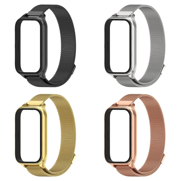 For Xiaomi Smart Band 9 Active / Redmi Band 3 Mijobs Metal Shell Milan Magnetic Watch Band(Silver) - free shipping - PMc TechLife - Order now!