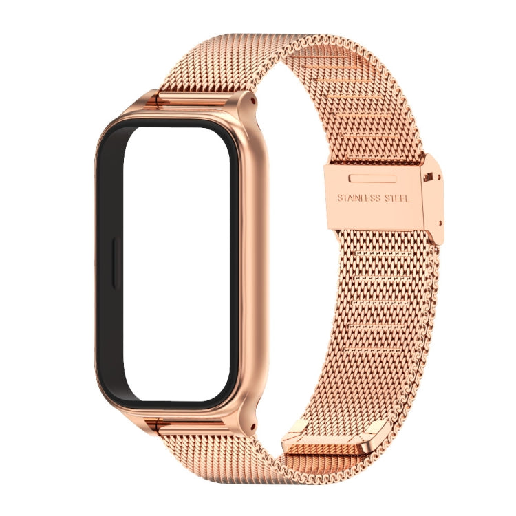 For Xiaomi Smart Band 9 Active / Redmi Band 3 Mijobs Metal Shell Milan Buckle Watch Band(Rose Gold) - free shipping - PMc TechLife - Order now!