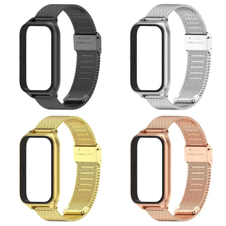 For Xiaomi Smart Band 9 Active / Redmi Band 3 Mijobs Metal Shell Milan Buckle Watch Band(Silver) - free shipping - PMc TechLife - Order now!