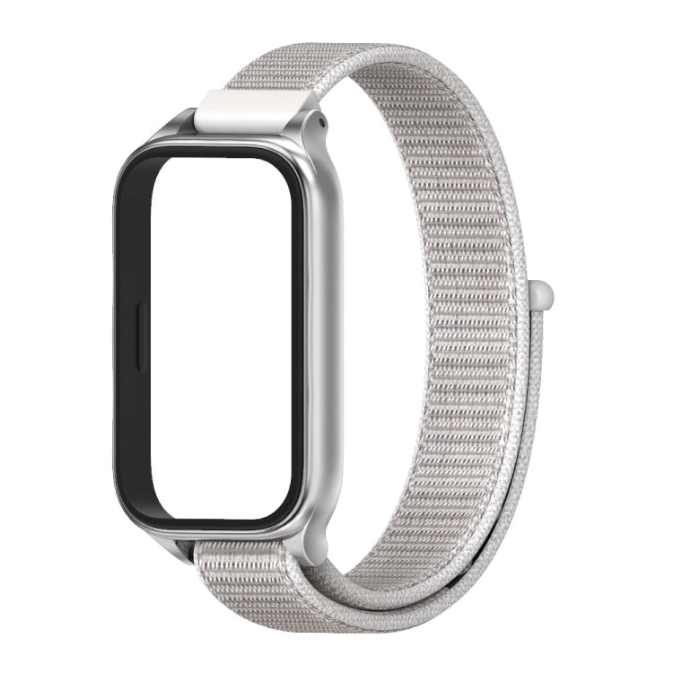 For Xiaomi Smart Band 9 Active / Redmi Band 3 Mijobs Metal Shell Nylon Loop Watch Band(Sea Shell Silver) - free shipping - PMc TechLife - Order now!