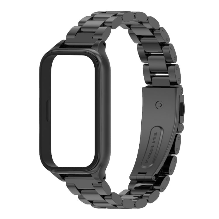 For Xiaomi Smart Band 9 Active / Redmi Band 3 Mijobs Metal Shell Three-Bead Stainless Steel Watch Band(Black) - free shipping - PMc TechLife - Order now!