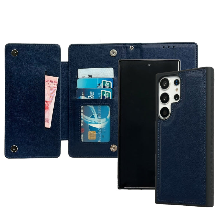 For Samsung Galaxy S25 Ultra 5G Multifunctional 7-Card Wallet Leather Phone Case(Royal Blue) - Galaxy S25 Ultra 5G Cases by PMC Jewellery | Online Shopping South Africa | PMC Jewellery | Buy Now Pay Later Mobicred