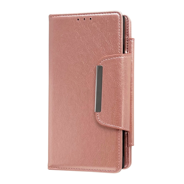 For Samsung Galaxy S25 5G Multifunctional 7-Card Wallet Leather Phone Case(Rose Gold) - Galaxy S25 5G Cases by PMC Jewellery | Online Shopping South Africa | PMC Jewellery | Buy Now Pay Later Mobicred