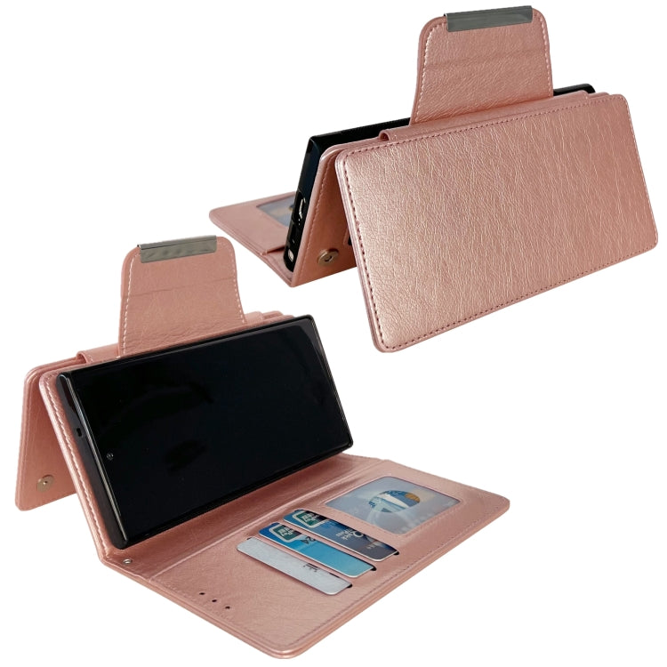 For Samsung Galaxy S25 5G Multifunctional 7-Card Wallet Leather Phone Case(Rose Gold) - Galaxy S25 5G Cases by PMC Jewellery | Online Shopping South Africa | PMC Jewellery | Buy Now Pay Later Mobicred
