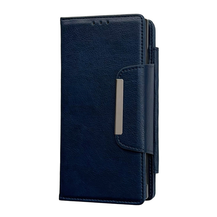 For Samsung Galaxy S25 5G Multifunctional 7-Card Wallet Leather Phone Case(Royal Blue) - free shipping - PMC Jewellery - Order now!