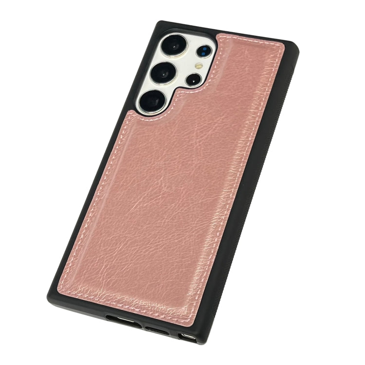 For Samsung Galaxy S25 Ultra 5G Cowhide Texture Back Cover Phone Case(Rose Gold) - Galaxy S25 Ultra 5G Cases by PMC Jewellery | Online Shopping South Africa | PMC Jewellery | Buy Now Pay Later Mobicred