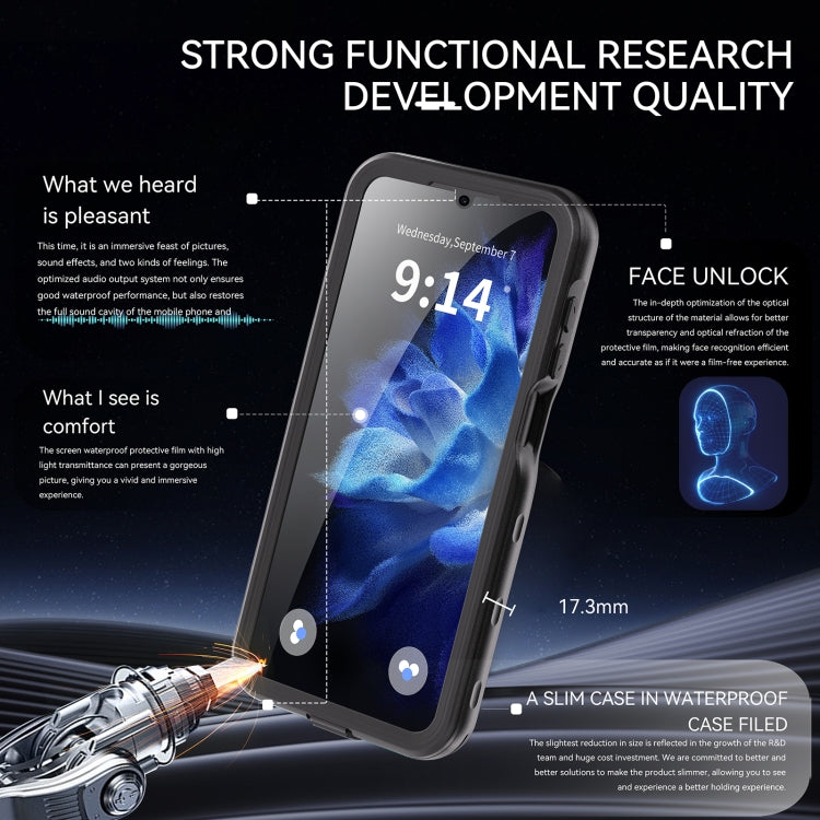 For Samsung Galaxy A16 5G / 4G RedPepper IP68 Waterproof PC Hybrid TPU Phone Case(Black) - Galaxy Phone Cases by RedPepper | Online Shopping South Africa | PMc TechLife | Buy Now Pay Later Mobicred