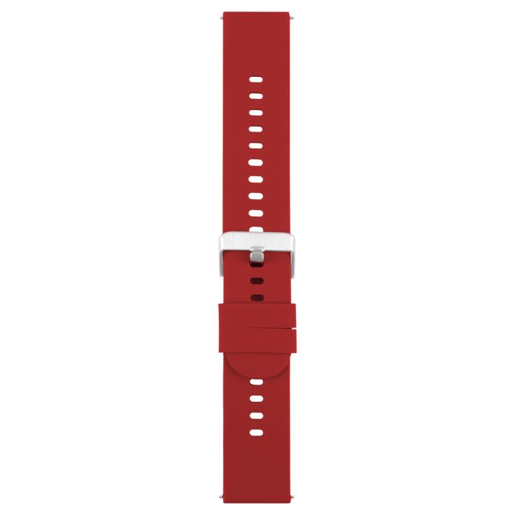 18mm Solid Color Steel Buckle Silicone Watch Band(Wine Red) - 18mm Bands by PMc TechLife | Online Shopping South Africa | PMc TechLife | Buy Now Pay Later Mobicred