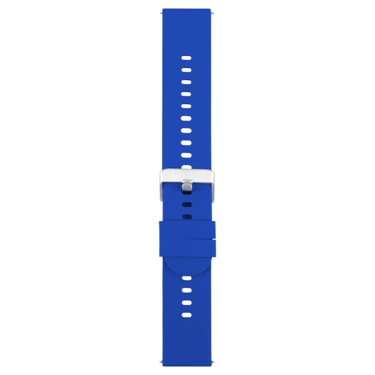 19mm Solid Color Steel Buckle Silicone Watch Band(Dark Blue) - 20mm Bands by PMc TechLife | Online Shopping South Africa | PMc TechLife | Buy Now Pay Later Mobicred