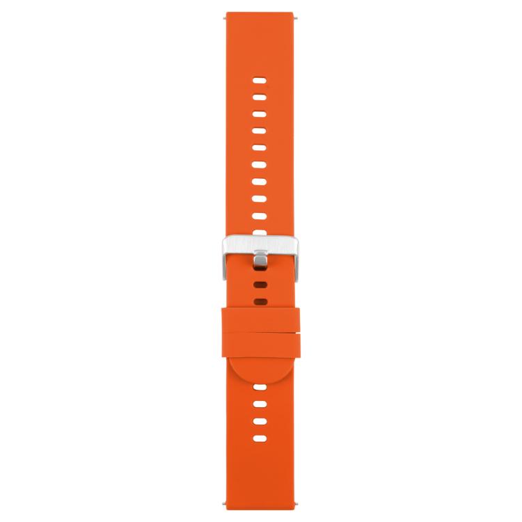 19mm Solid Color Steel Buckle Silicone Watch Band(Bright Orange) - free shipping - PMc TechLife - Order now!
