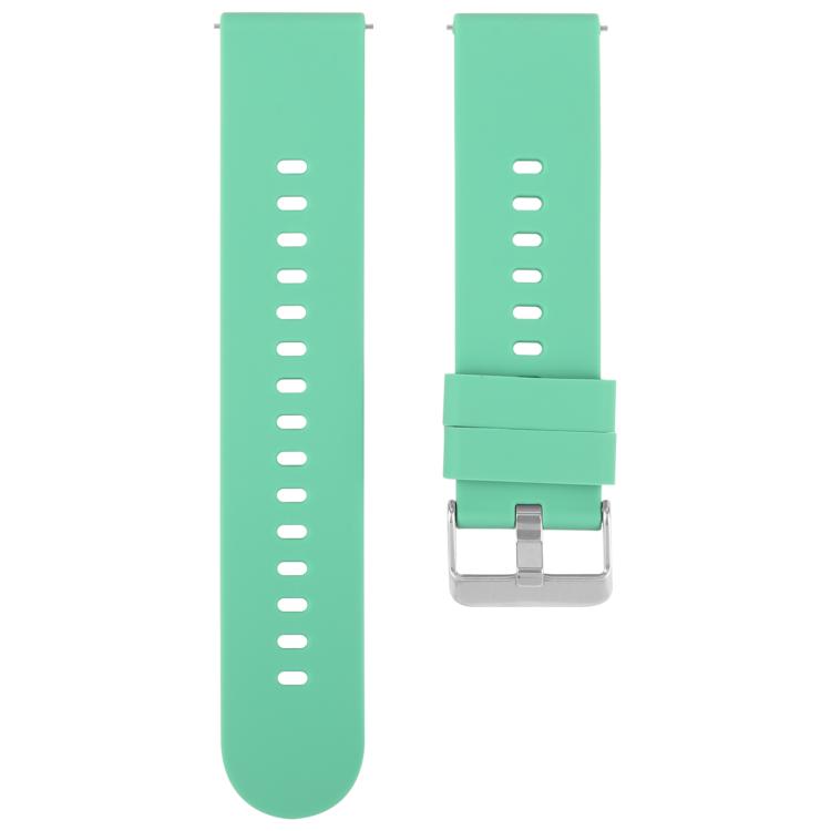 19mm Solid Color Steel Buckle Silicone Watch Band(Grass Green) - 20mm Bands by PMc TechLife | Online Shopping South Africa | PMc TechLife | Buy Now Pay Later Mobicred