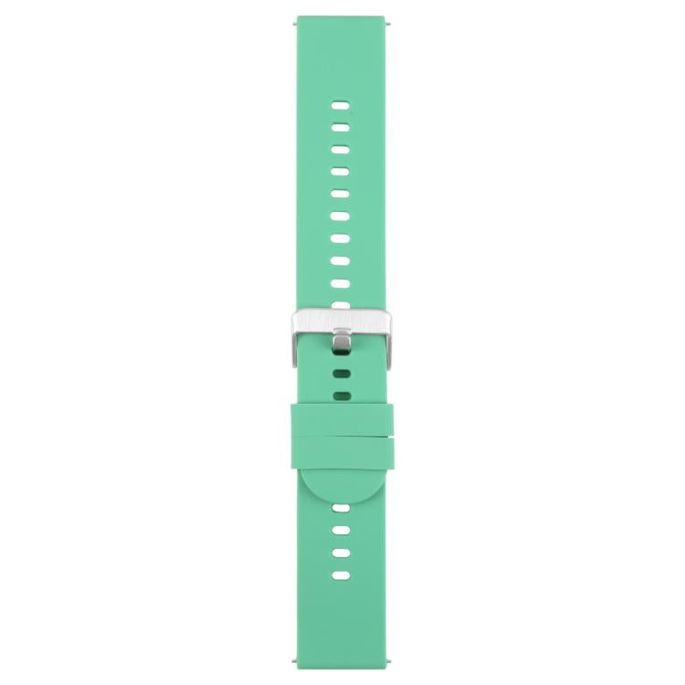 19mm Solid Color Steel Buckle Silicone Watch Band(Grass Green) - 20mm Bands by PMc TechLife | Online Shopping South Africa | PMc TechLife | Buy Now Pay Later Mobicred