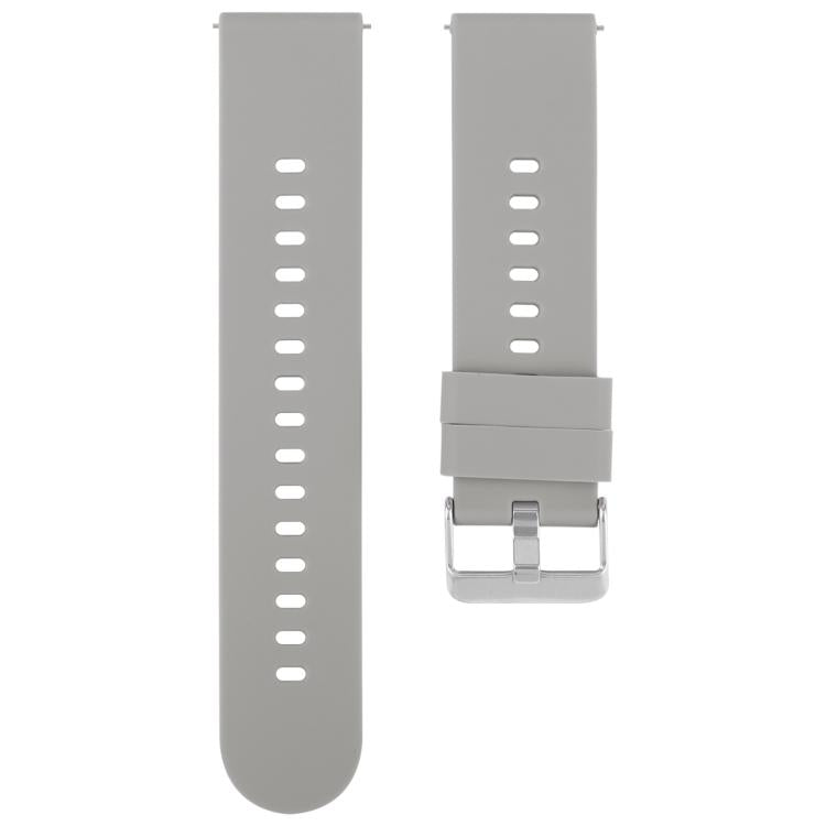 22mm Solid Color Steel Buckle Silicone Watch Band(Grey) - free shipping - PMc TechLife - Order now!