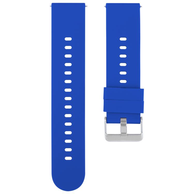 22mm Solid Color Steel Buckle Silicone Watch Band(Dark Blue) - free shipping - PMc TechLife - Order now!