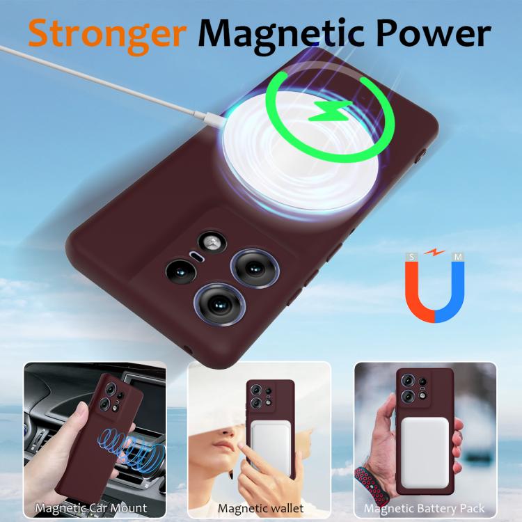 For Motorola Edge 50 Pro Shockproof Silicone Magsafe Phone Case(Plum Color) - free shipping - PMC TechLife - Order now!