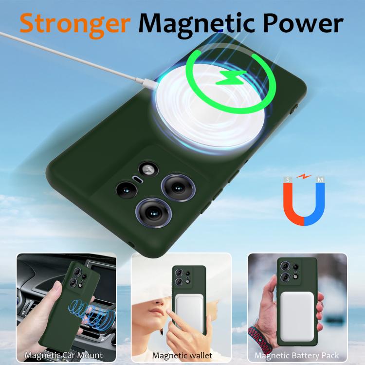 For Motorola Edge 50 Pro Shockproof Silicone Magsafe Phone Case(Dark Green) - free shipping - PMC TechLife - Order now!