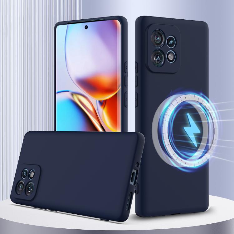 For Motorola Edge 40 Pro 5G Shockproof Silicone Magsafe Phone Case(Navy Blue) - free shipping - PMC TechLife - Order now!