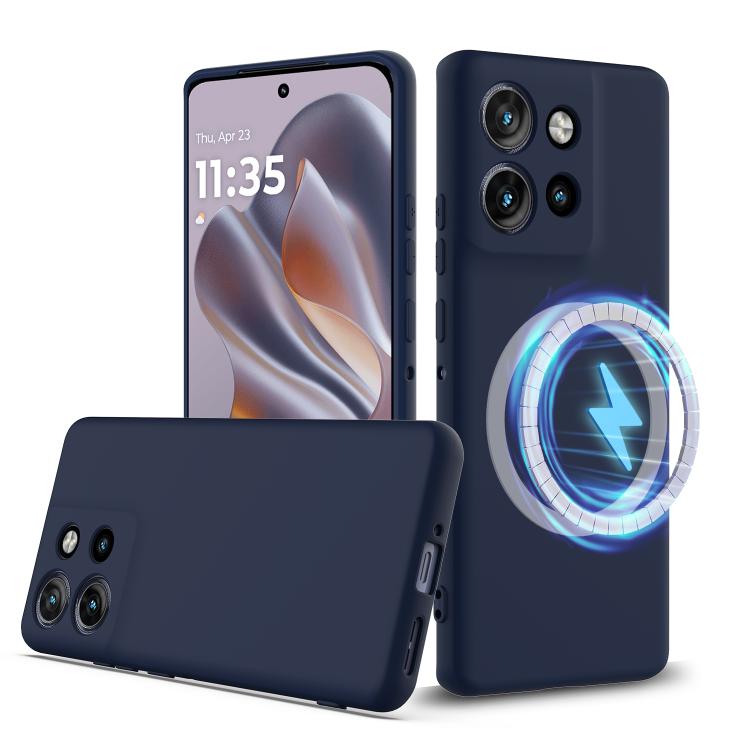 For Motorola Edge 50 Neo / Moto S50 Shockproof Silicone Magsafe Phone Case(Navy Blue) - free shipping - PMC TechLife - Order now!