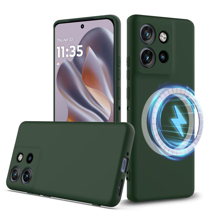 For Motorola Edge 50 Neo / Moto S50 Shockproof Silicone Magsafe Phone Case(Dark Green) - free shipping - PMC TechLife - Order now!