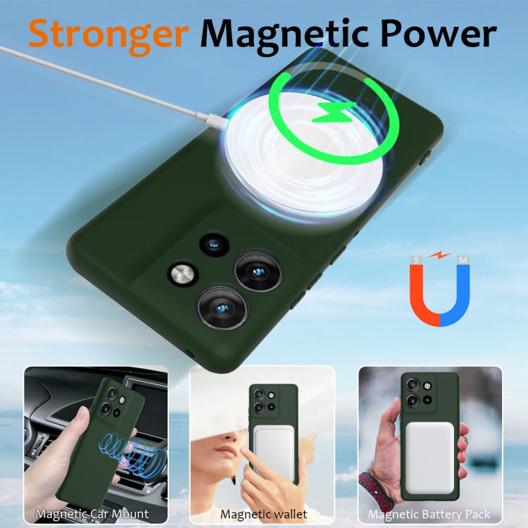 For Motorola Edge 50 Neo / Moto S50 Shockproof Silicone Magsafe Phone Case(Dark Green) - free shipping - PMC TechLife - Order now!