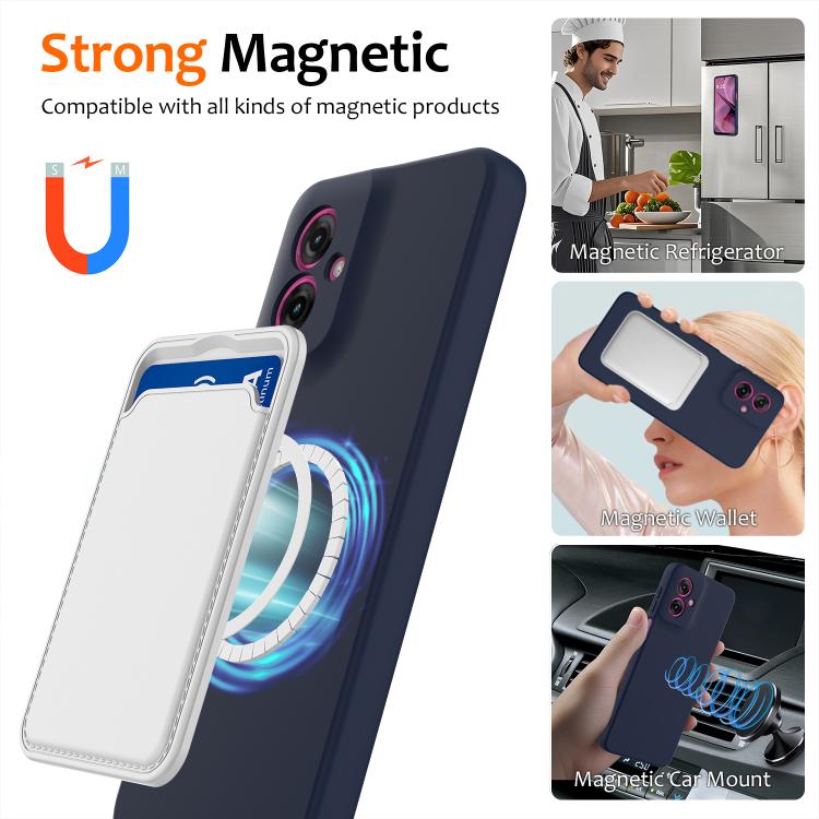 For Motorola Moto G55 5G Shockproof Silicone Magsafe Phone Case(Navy Blue) - free shipping - PMC TechLife - Order now!
