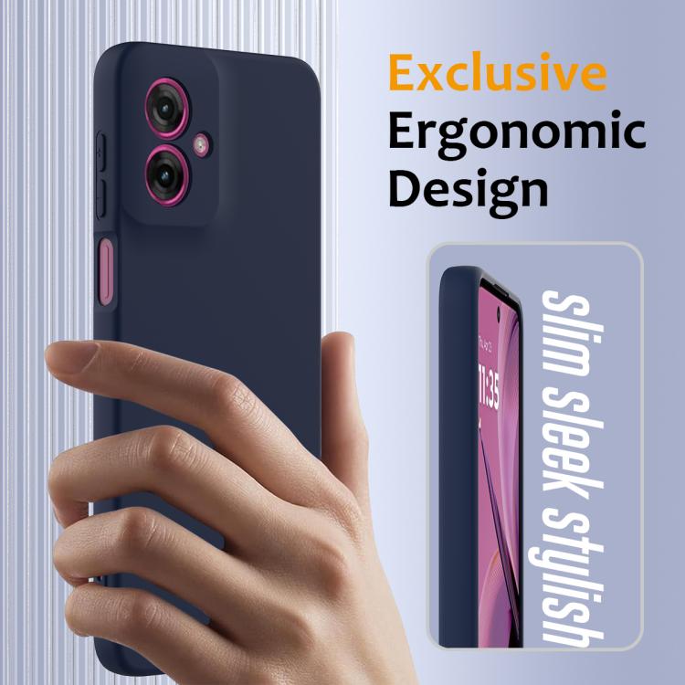 For Motorola Moto G55 5G Shockproof Silicone Magsafe Phone Case(Navy Blue) - free shipping - PMC TechLife - Order now!