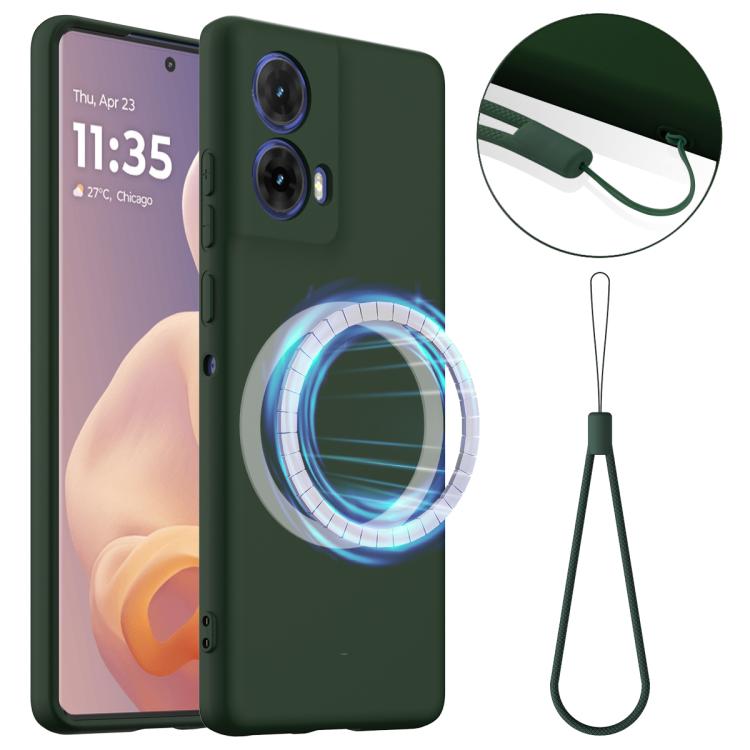 For Motorola Moto G24 4G Shockproof Silicone Magsafe Phone Case(Dark Green) - free shipping - PMC TechLife - Order now!