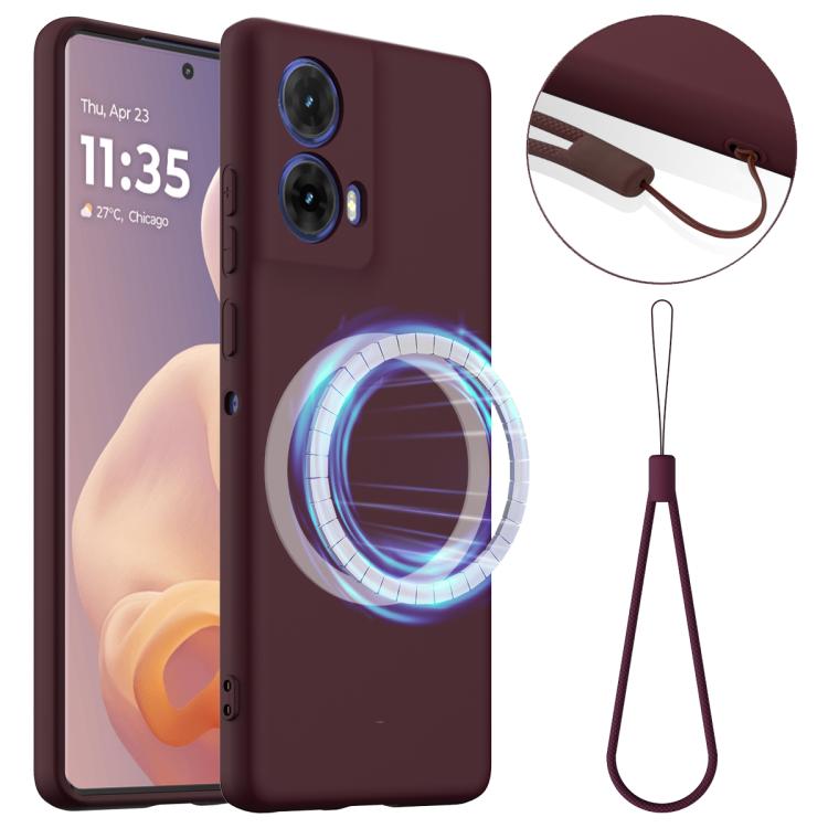For Motorola Moto G34 / G45 5G Shockproof Silicone Magsafe Phone Case(Plum Color) - free shipping - PMC TechLife - Order now!