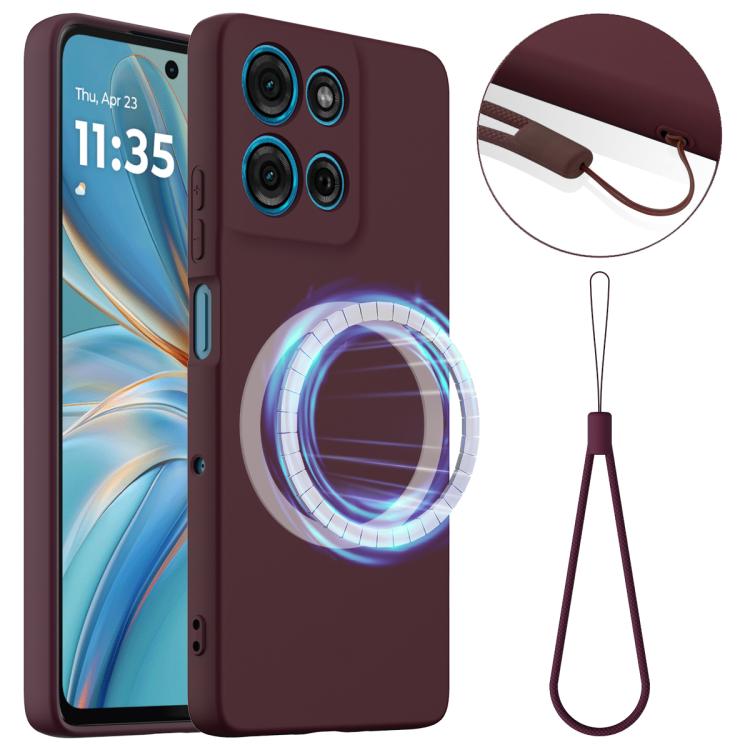 For Motorola Moto G Play 2025 Shockproof Silicone Magsafe Phone Case(Plum Color) - free shipping - PMC TechLife - Order now!