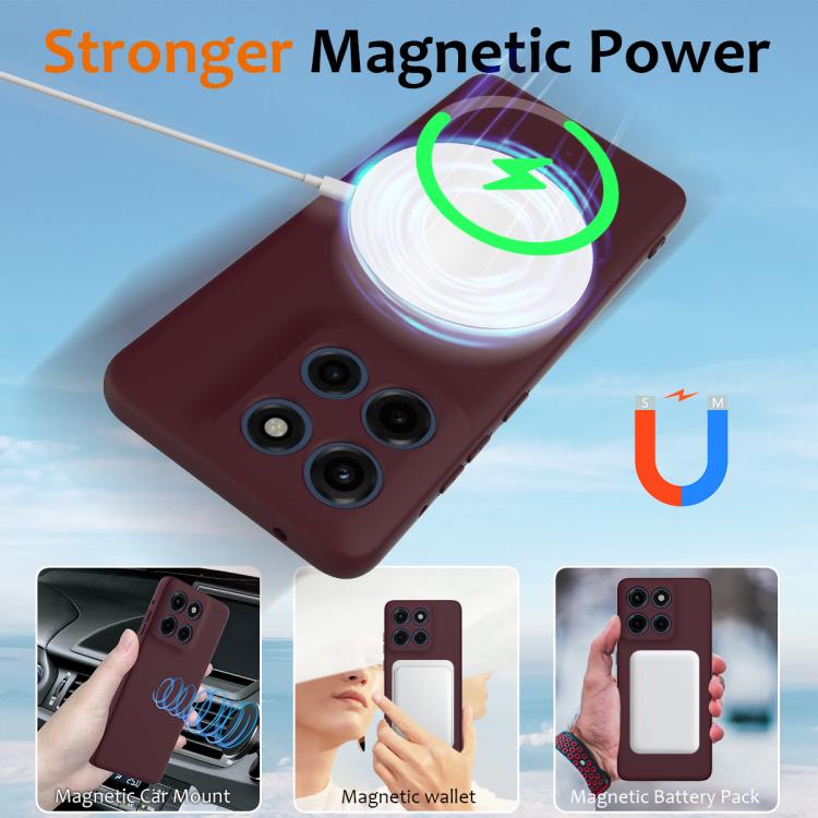 For Motorola Moto G Stylus 5G 2025 Shockproof Silicone Magsafe Phone Case(Plum Color) - free shipping - PMC TechLife - Order now!
