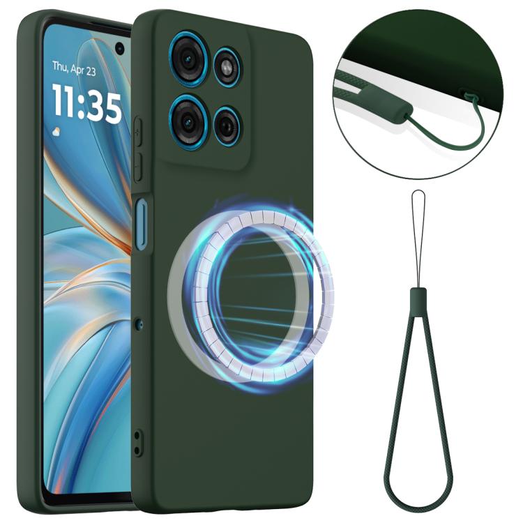 For Motorola Moto G 2025 5G Shockproof Silicone Magsafe Phone Case(Dark Green) - free shipping - PMC TechLife - Order now!
