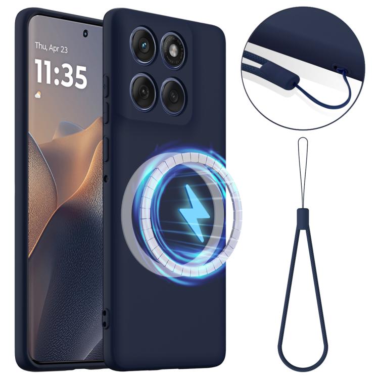 For Motorola Edge 2025 5G Shockproof Silicone Magsafe Phone Case(Navy Blue) - free shipping - PMC TechLife - Order now!