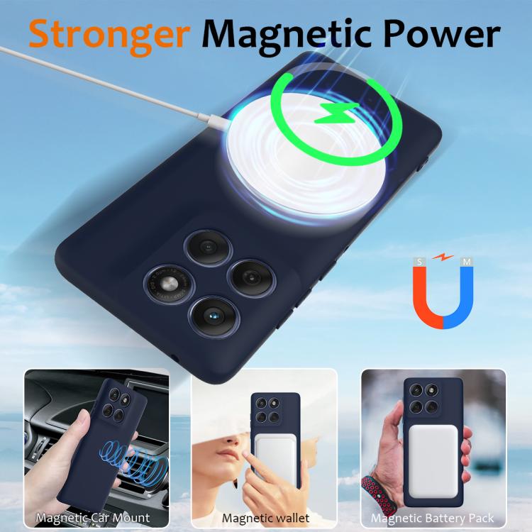 For Motorola Edge 2025 5G Shockproof Silicone Magsafe Phone Case(Navy Blue) - free shipping - PMC TechLife - Order now!